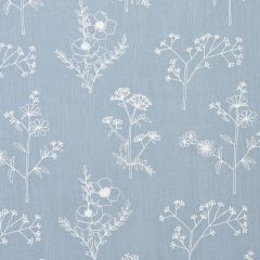 F Schumacher Lisbeth Embroidery Blue 78360 Exquisite Embroideries Collection Indoor Upholstery Fabric