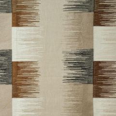 F Schumacher Sunburst Stripe Embroidery Black & Neutral 78400 Exquisite Embroideries Collection Indoor Upholstery Fabric