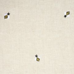 F Schumacher Honey Bee Embroidery Natural 78420 Exquisite Embroideries Collection Indoor Upholstery Fabric