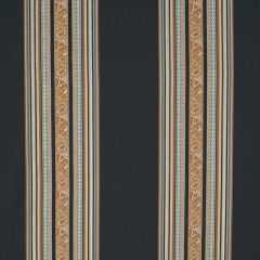 F Schumacher Markova Stripe Black 78600 Rive Gauche Collection Indoor Upholstery Fabric