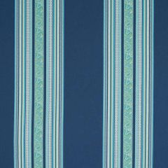F Schumacher Markova Stripe Navy 78602 Rive Gauche Collection Indoor Upholstery Fabric