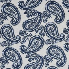 F Schumacher Milena Paisley Blue 78722 New Traditional Collection Indoor Upholstery Fabric