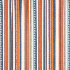 F Schumacher Zuni Stripe Blue & Orange 78730 Open Sky Collection Indoor Upholstery Fabric