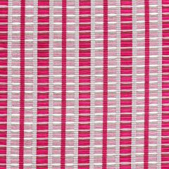 F Schumacher Palopo Hand Woven Stripe Flamingo 78821 by A Rum Fellow Indoor Upholstery Fabric