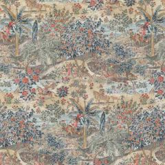GP and J Baker Ramayana Red / Blue BP10833-1 Coromandel Collection Multipurpose Fabric