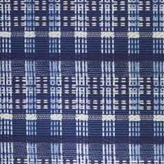 F Schumacher Zealand Check Denim 79070 Scandinavian Modern Collection Indoor Upholstery Fabric