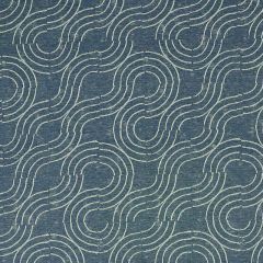 F Schumacher Alma  Denim 79401 Indoor Outdoor Prints and Wovens Collection Upholstery Fabric