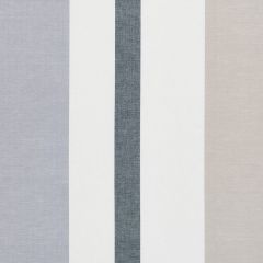 F Schumacher Lolland Linen Stripe Grey & Sand 79660 Scandinavian Modern Collection Indoor Upholstery Fabric