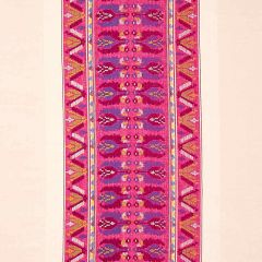 F Schumacher Sandor Stripe Embroidery Magenta 79831 Bohemia Collection Indoor Upholstery Fabric