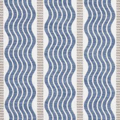 F Schumacher Sina Stripe Blue 79941 Copacabana Collection Indoor Upholstery Fabric