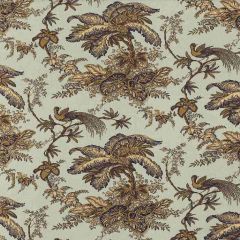 F Schumacher Coconut Grove Aqua & Tan 171114 Indoor Upholstery Fabric