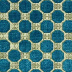 F Schumacher Octavia Velvet Peacock 72794 Cut and Patterned Velvets Collection Indoor Upholstery Fabric