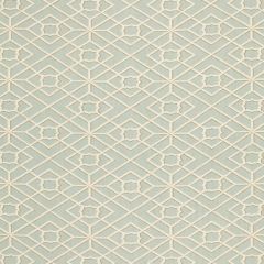 F Schumacher Luan Fretwork Sky 173491 Indoor Upholstery Fabric