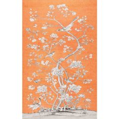F Schumacher Chinois Palais Tangerine 175044 by Mary McDonald Indoor Upholstery Fabric