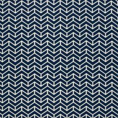 F. Schumacher Chevron Print Navy 2644031 Modern Glamour Collection Indoor Upholstery Fabric
