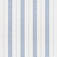 F Schumacher Nauset Stripe Indigo 177700 Chambray Collection Indoor Upholstery Fabric