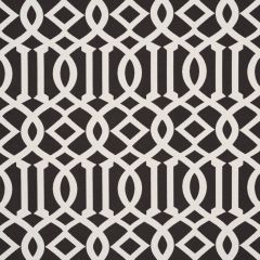 F Schumacher Imperial Trellis Black 73162 Indoor / Outdoor Prints and Wovens Collection Upholstery Fabric