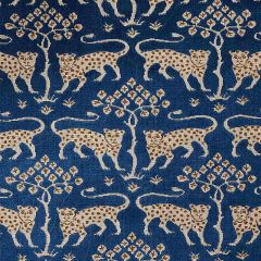 F Schumacher Woodland Leopard Velvet Sapphire 80082 Cut and Patterned Velvets Collection Indoor Upholstery Fabric