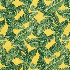 F Schumacher Tropical Leaf Epingle Green & Yellow 80091 Perennial Favorites Collection Indoor Upholstery Fabric