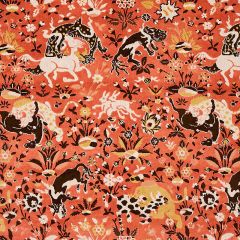 F Schumacher Saint Ambrose Velvet Coral 80172 Cut and Patterned Velvets Collection Indoor Upholstery Fabric