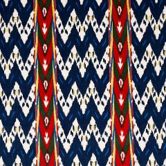 F Schumacher Samar Ikat Velvet Blue 80242 Cut and Patterned Velvets Collection Indoor Upholstery Fabric