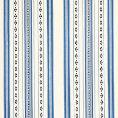F Schumacher Dakota Stripe Blue 80271 World View II Collection Indoor Upholstery Fabric