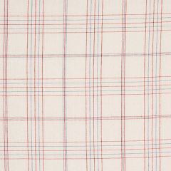 F Schumacher Nils Plaid Linen Red 80300 New Traditional Collection Indoor Upholstery Fabric