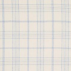 F Schumacher Nils Plaid Linen Blue 80301 New Traditional Collection Indoor Upholstery Fabric