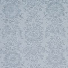 F Schumacher Greta Damask Blue 80420 New Traditional Collection Indoor Upholstery Fabric