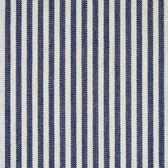 F Schumacher Lilly Linen Stripe Navy & Ivory 80491 by Patterson Flynn Indoor Upholstery Fabric