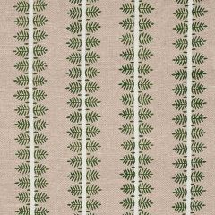 F Schumacher Alva Hand Block Print Green 80521 New Traditional Collection Indoor Upholstery Fabric