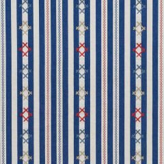F Schumacher Rhodes Stripe Navy 74460 Primitive Beauty Collection Indoor Upholstery Fabric