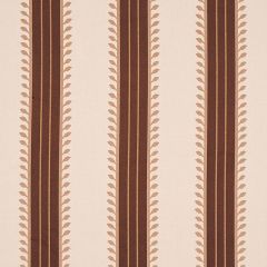 F Schumacher Etruscan Stripe Brown 80722 Cabana Collection Indoor Upholstery Fabric