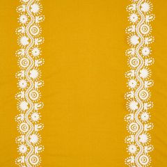 F Schumacher Theodora Embroidery Saffron 80740 Cabana Collection Indoor Upholstery Fabric