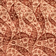 F Schumacher Saz Paisley Silk Velvet Terracotta 80781 Cabana Collection Indoor Upholstery Fabric