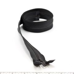 YKK Vislon #5 Separating Zipper AutoLok Short Single Pull Metal Slider VSOL56 30 inch Black