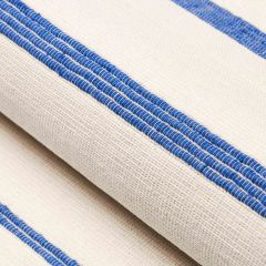 F Schumacher Cambaya Handwoven Stripe Blue 81391 by Onora Indoor Upholstery Fabric