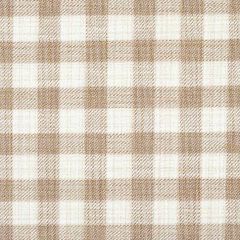 F Schumacher Martina Plaid  Natural 81412 Easy Elements Collection Upholstery Fabric