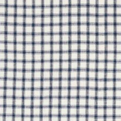 F Schumacher Crawford Linen Check Indigo 81451 by Williamsburg Indoor Upholstery Fabric