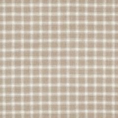 F Schumacher Crawford Linen Check Flax 81453 by Williamsburg Indoor Upholstery Fabric