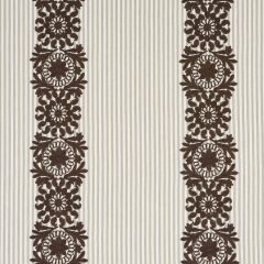 F Schumacher Joelle Stripe Chocolate 81540 Uncommon Threads Collection Indoor Upholstery Fabric