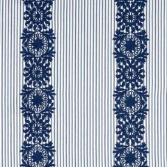 F Schumacher Joelle Stripe Blue 81541 Uncommon Threads Collection Indoor Upholstery Fabric