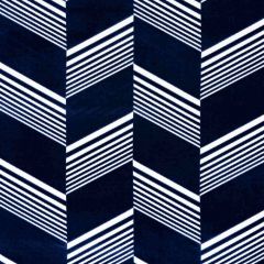 F Schumacher Jessie Cut Velvet Navy & White 81571 by Victor Glemaud Indoor Upholstery Fabric