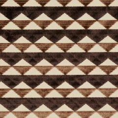 F Schumacher Ridge Line Velvet Brown 81821 by David Kaihoi Indoor Upholstery Fabric