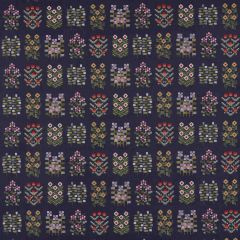 F Schumacher Annika Floral Tapestry Multi On Navy 81971 Uncommon Threads Collection Indoor Upholstery Fabric