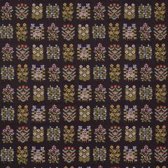 F Schumacher Annika Floral Tapestry Multi On Espresso 81972 Uncommon Threads Collection Indoor Upholstery Fabric