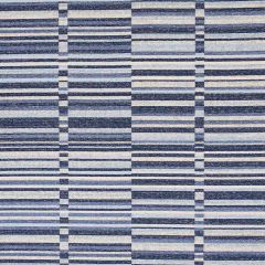 F Schumacher Tierra Stripe Blue 82010 Uncommon Threads Collection Indoor Upholstery Fabric