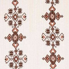 F Schumacher Nadira Embroidery Cocoa 82071 Bohemia Collection Indoor Upholstery Fabric