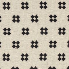 F Schumacher Thandie Embroidery Carbon On Natural 82120 Bohemia Collection Indoor Upholstery Fabric