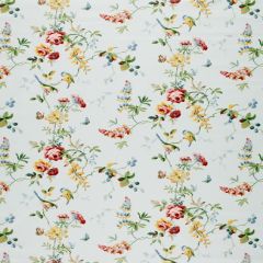 F Schumacher Chickadee Floral Sky 1235014 Indoor Upholstery Fabric